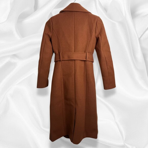 NWT! EVER NEW Women's Long Warm/Fall Belted Trench Coat in Rust Color | Size 2 - Picture 4 of 5